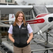 ϲʿ Flight Instructor Ava Karr and a Piper SuperCub