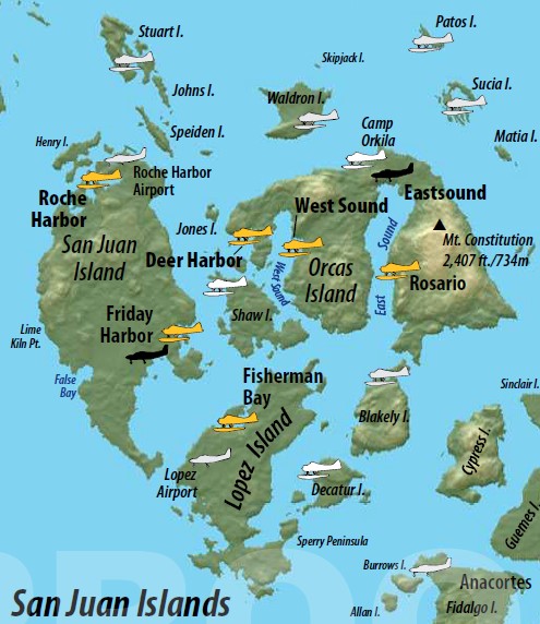 ϲʿ San Juan Islands Route Map